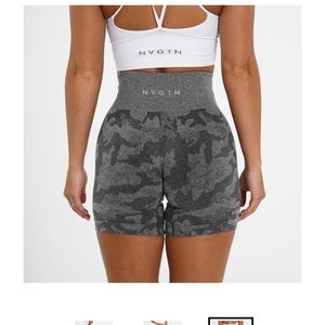 Womens NVGTN soft jogging shorts size S, Green Khaki Camo color